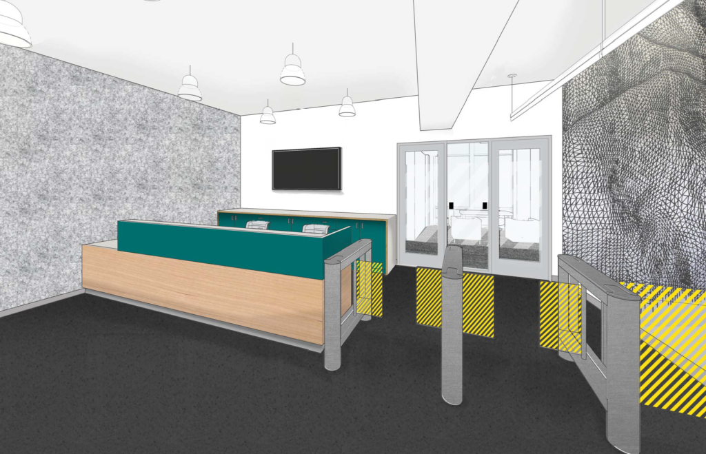 Rendering of Lobby and Reception